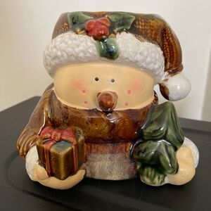 Snowman votive candle holder